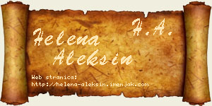 Helena Aleksin vizit kartica